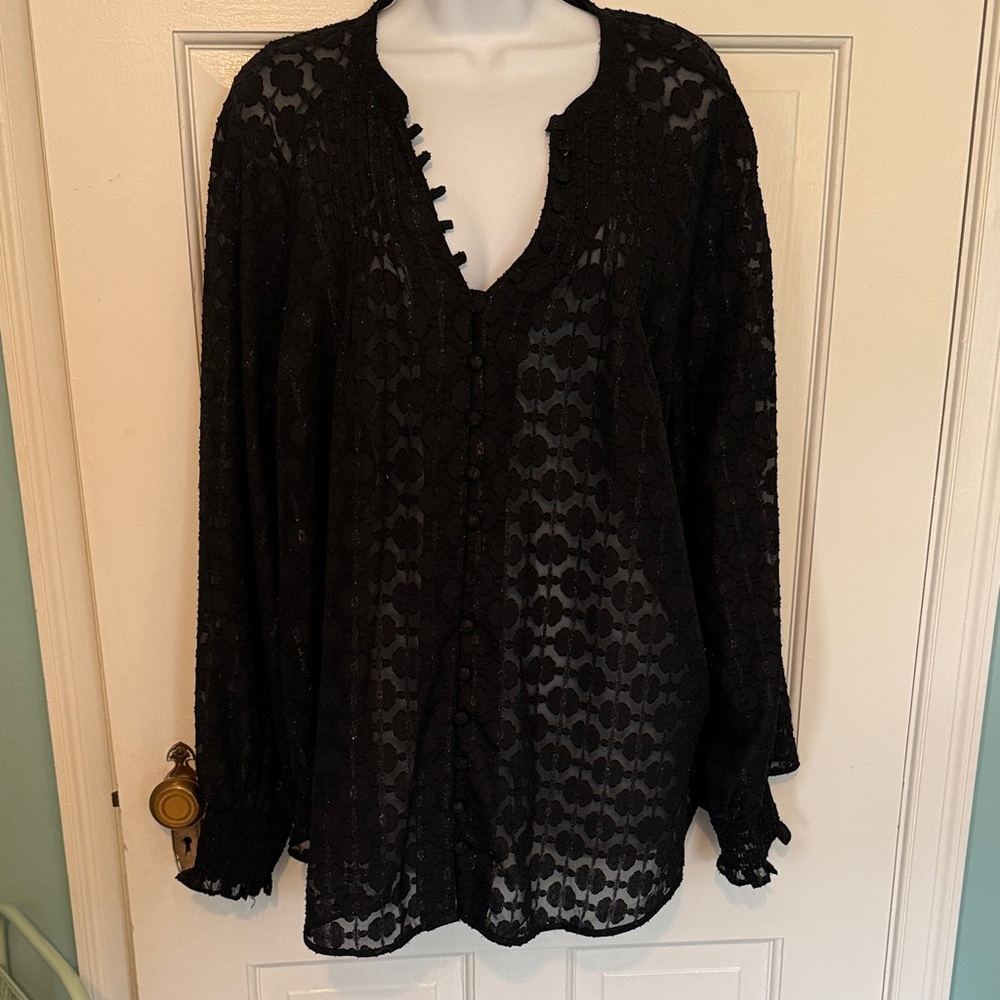 Torrid 2x Black Lace Women's Top